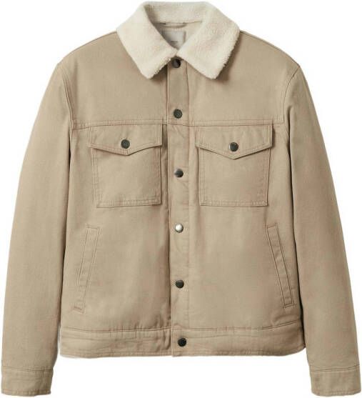 Mango Wasp spijkerjas met teddy voering en borstzakken