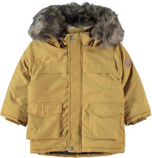 NAME IT MINI winterjas NMMMABE bruin