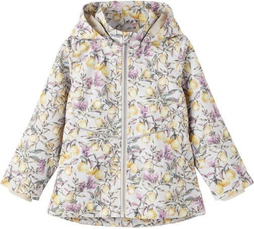 NAME IT MINI zomerjas NMFMAXI van gerecycled polyester beige/geel/groen