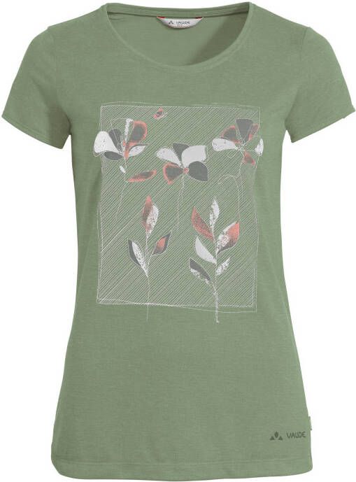 Vaude Skomer Print T-shirt Dames Groen