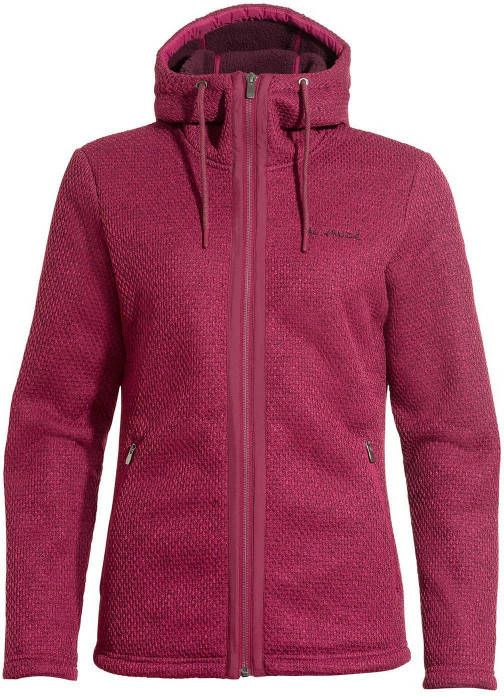 Vaude Skomer Hooded Fleecevest Dames Donkerrood