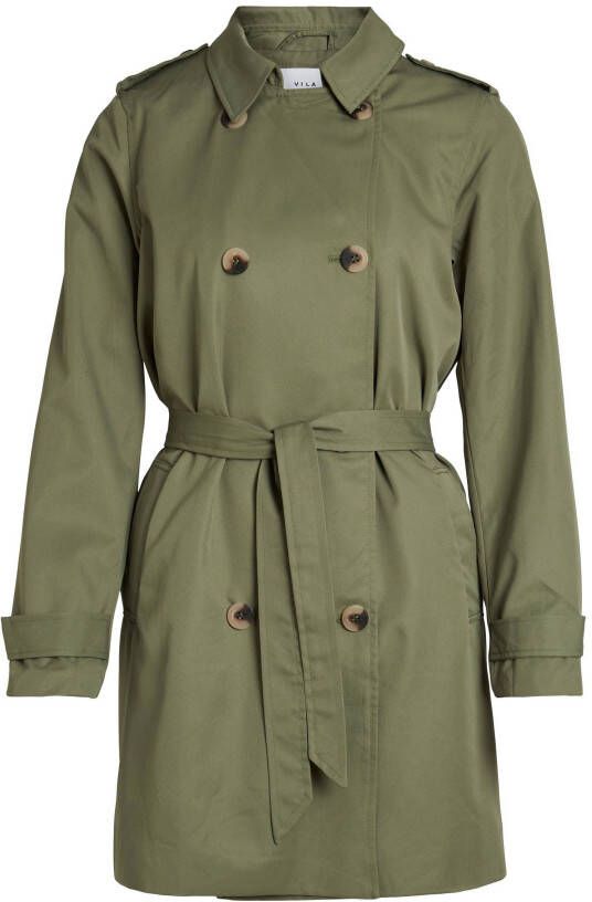 VILA trenchcoat tussen VIMOVEMENT met ceintuur groen